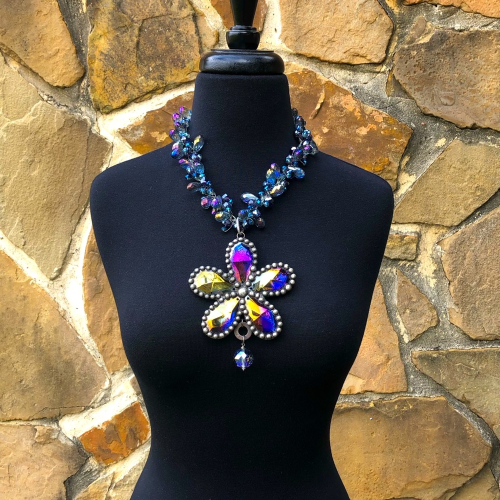 Art by Amy Flower Crystal Necklace